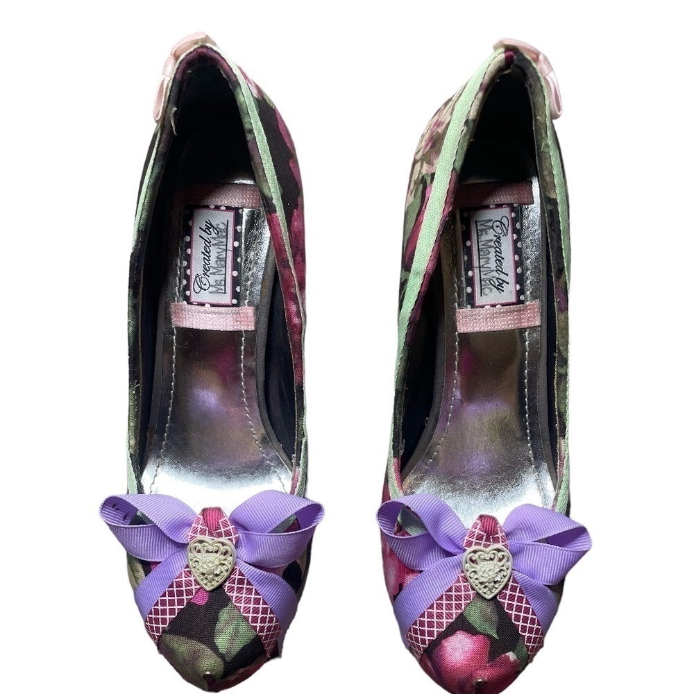 Ms. Marymac Hand Crafted High Heel Shoes Jackson Pollock Pattern View 3